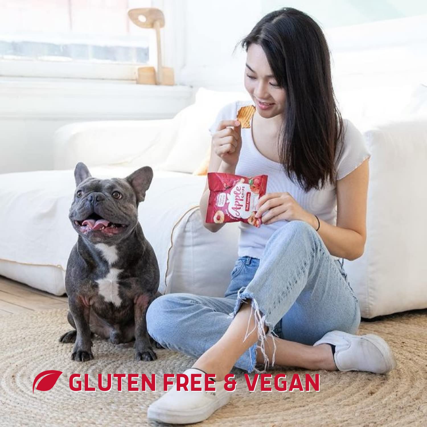 Simple Slices Gourmet Nut Baked Apple Chips, USA Grown Apples, No Added Sugar, Red Apples, 0.75oz (Pack of 24)