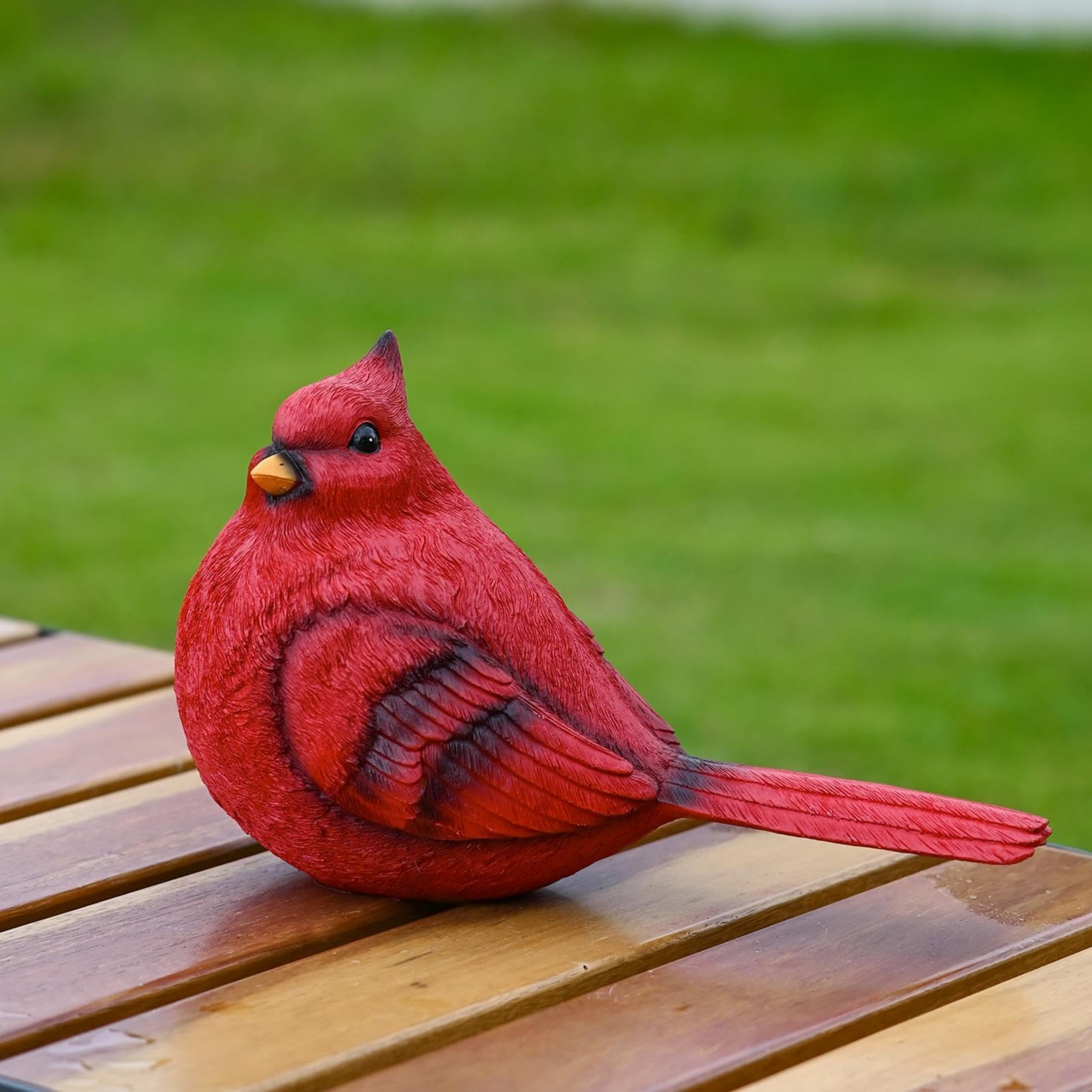 Vogelfigur Harz Gartenskulpturen Sammlerstück Dekoration | Rote Vogel Garten Skulpturen Für Außenbereich Und Innenbereich, Rasen, Zuhause, Terrasse, Landschaftsgestaltung,