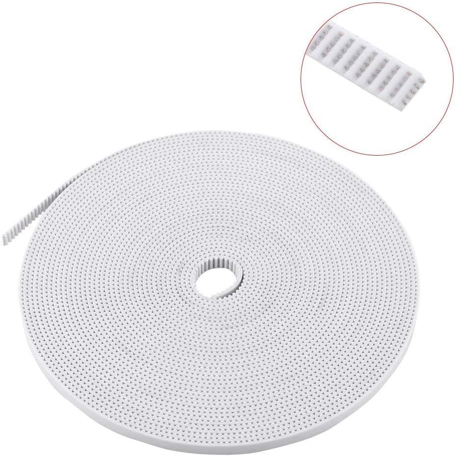 10m 6mm Szerokość Paska Rozrządu Gt2 6mm Stalowy Rdzeń Pasek Rozrządu do Drukarki 3d Biały 2gt6 Otwarty Koniec Materiał Pu ze Stalowym Rdzeniem Akcesoria do Drukarki 3d
