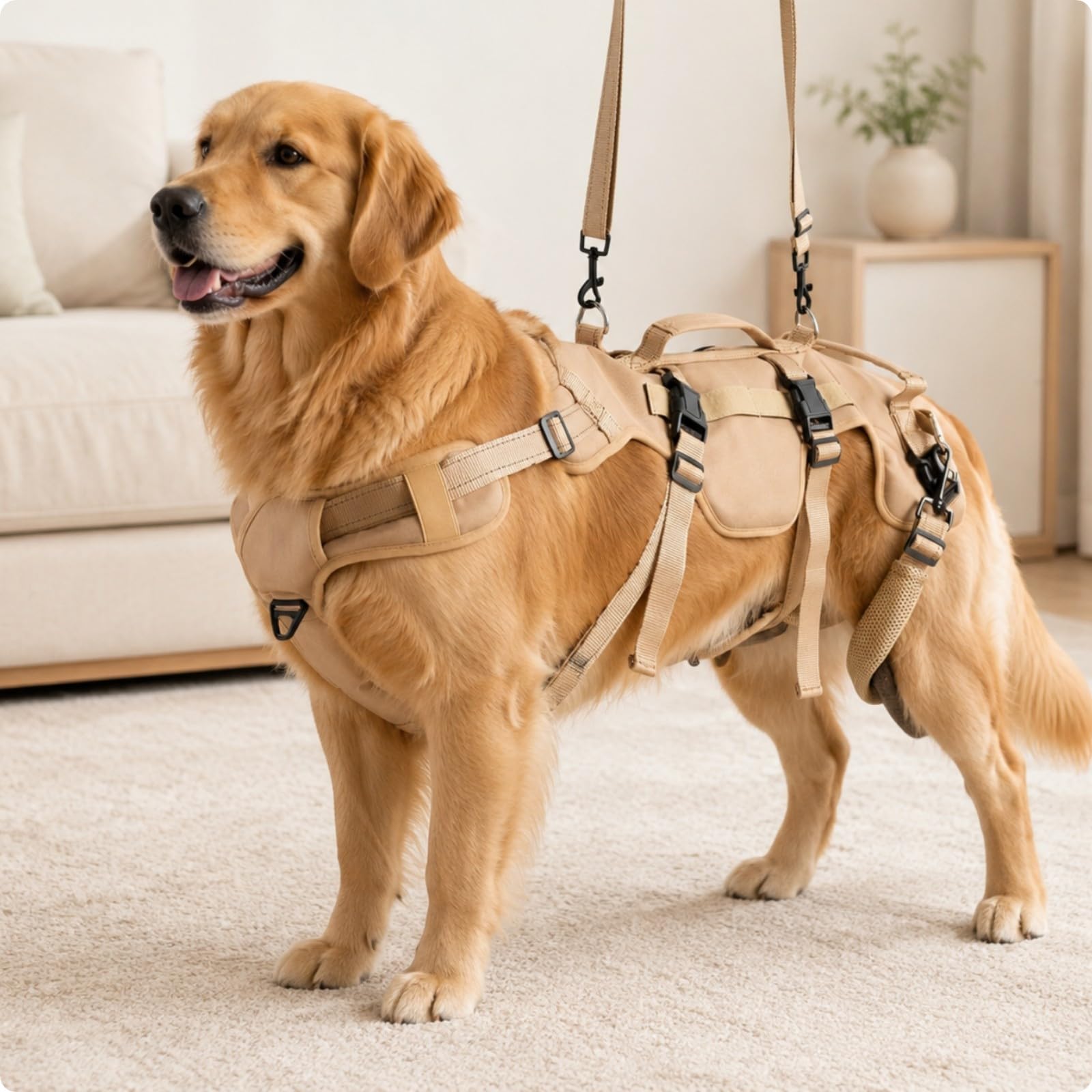 MagiDeal Fascia di Assistenza per Cani Lavabile | Regolabile, Imbracatura di Supporto e Sollevamento per Cani, Resistente, Imbracatura Riabilitazione, Nero, M