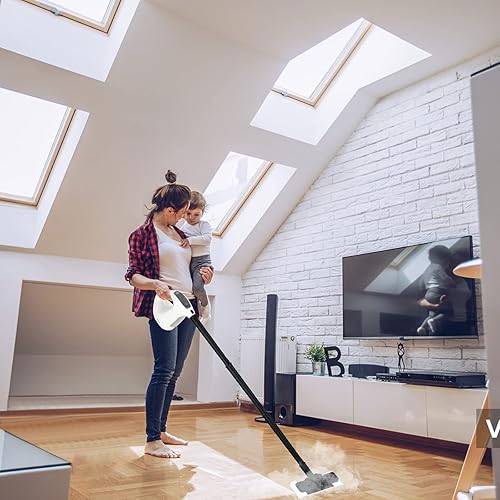 Miniatura 2 de Safstar - Limpiador de vapor de mano, vaporizador presurizado de 1400 W con accesorios de 14 piezas y cerradura para niños, mopa de vapor portátil