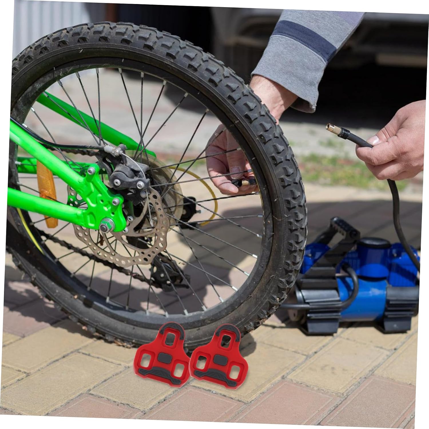 HEMOTON 1Pair Durable TPU Bike Cleats for Mountain Road Bicycles Secure Slip Resistant Design for Enhanced Riding Experience Versatile Compatibility with All Bike Types