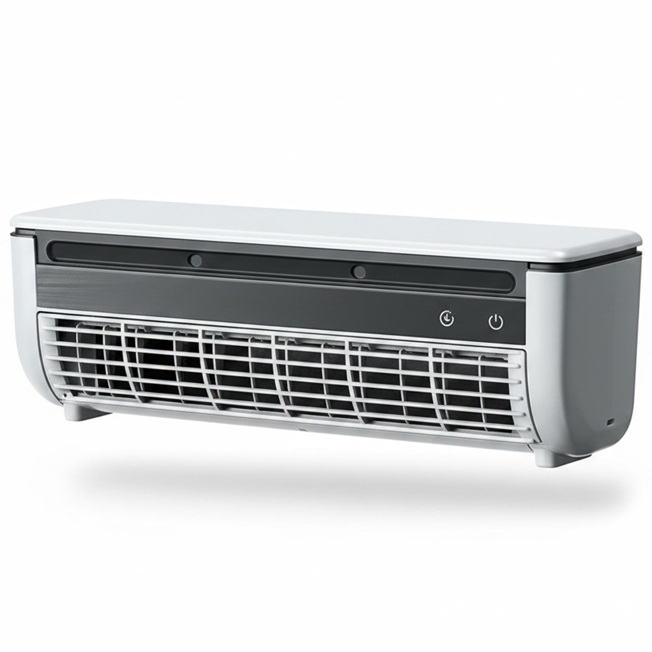 Perodlly Air Conditioning Fan, Mini Air Conditioner & Conditioning Fan No-Drill Wall-Mounted Mist Cooler, Rechargeable 6000mAh, White..