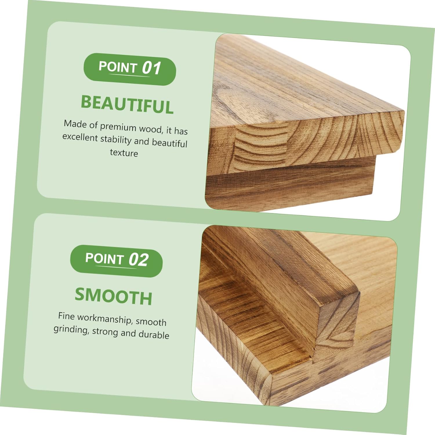 NUOBESTY Home Use Wooden Footstool Vintage Style Desktop Organizer and Shoe Changing Stool for Kindergarten and Living Room Use and Easy to Clean