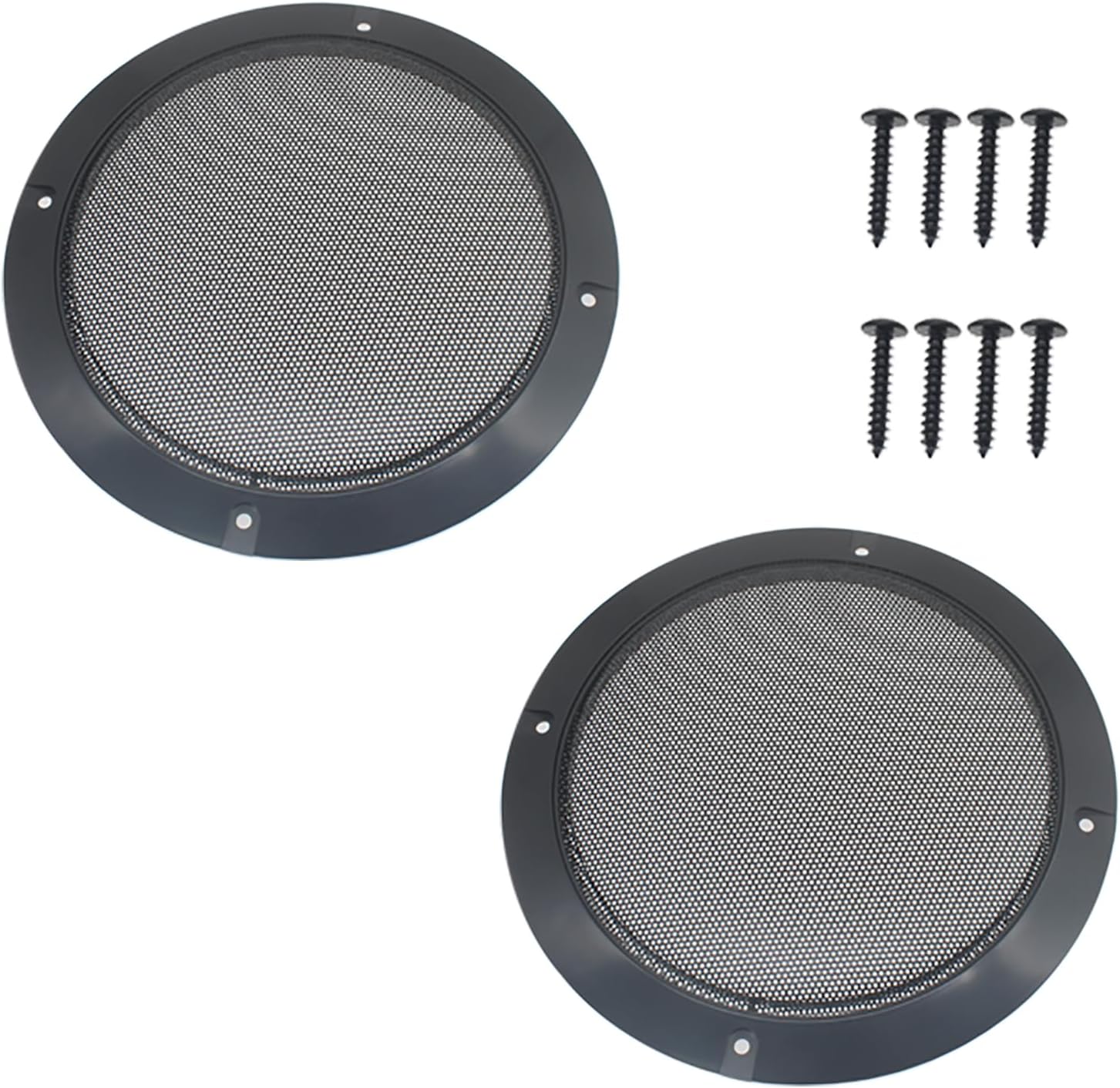 2 Pcs 10 Inch Metal Mesh Speaker Grills Covers Subwoofer Grill Protective Case with Mounting Screws for Home Audio Car Speaker (Black)
