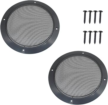 2 Pcs 3 Inch Metal Mesh Speaker Grills Covers Subwoofer Grill Protective Case with Mounting Screws for Home Audio Car Speaker Black
