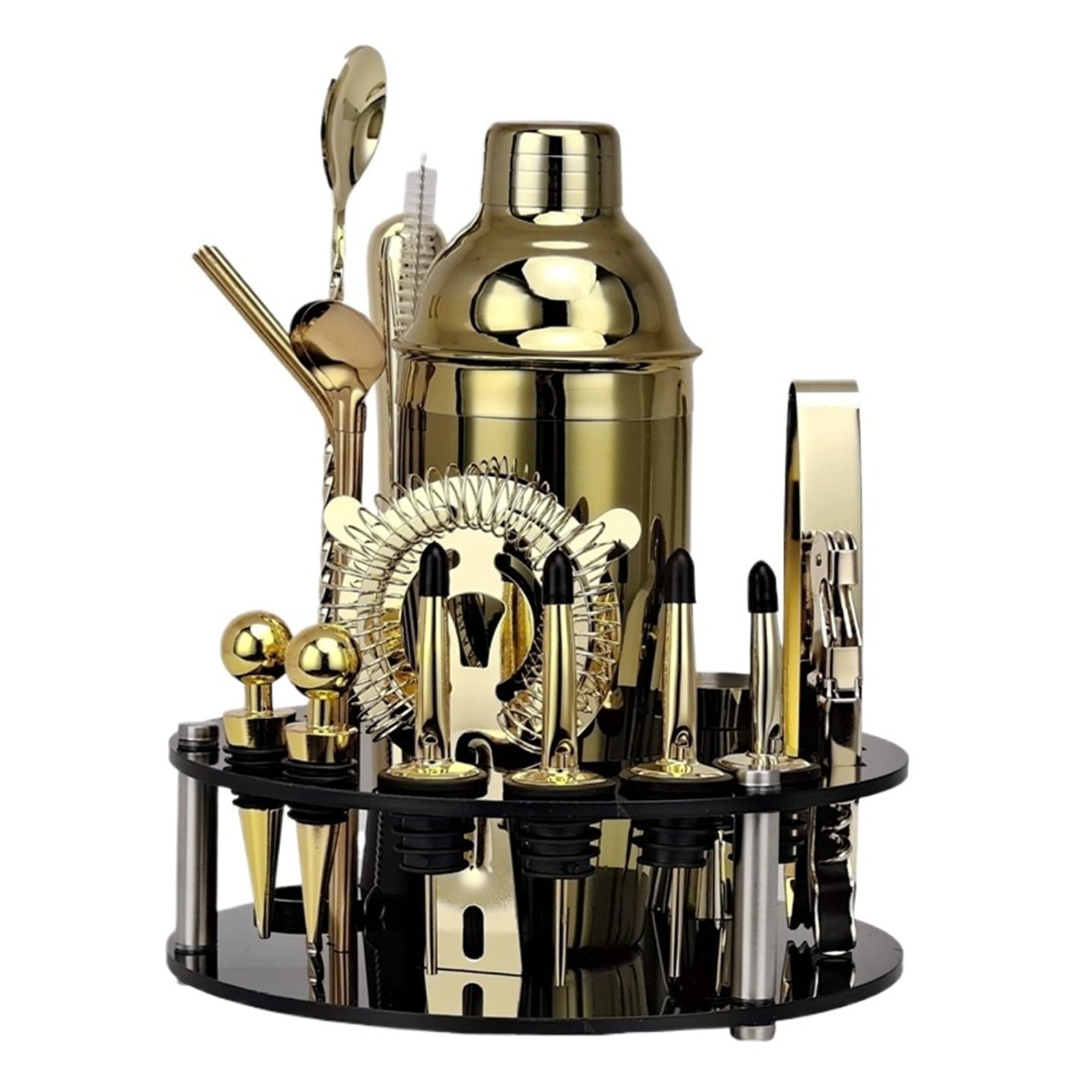 Kit de coctelera, accesorios for barman, juego mezcladores, equipo Bar for cócteles, soporte giratorio(G Cobbler 750ml)