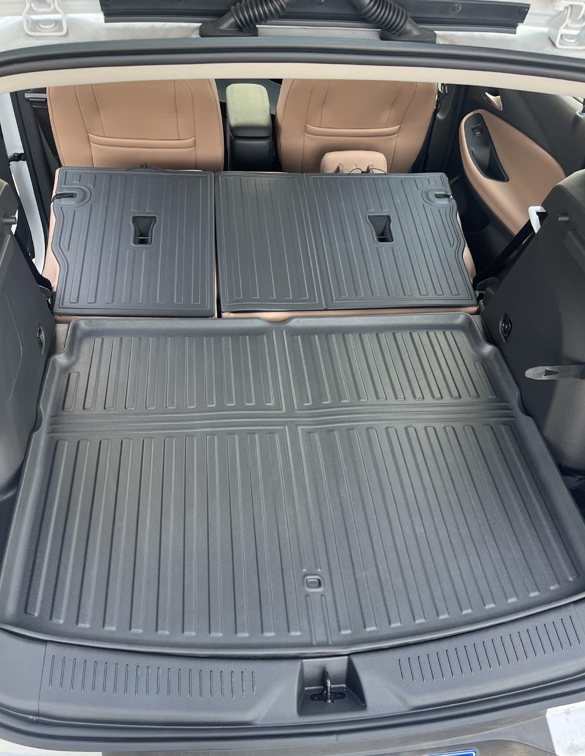 SMABEE Backrest Mats & Cargo Mat Fit for 2024-2026 Buick Encore GX All Weather TPE Trunk Mat Back Rest Pads Boot Pad Anti-Slip Interior Accessories (Cargo Mat Only Fit the Rear Deck in Upper Position)