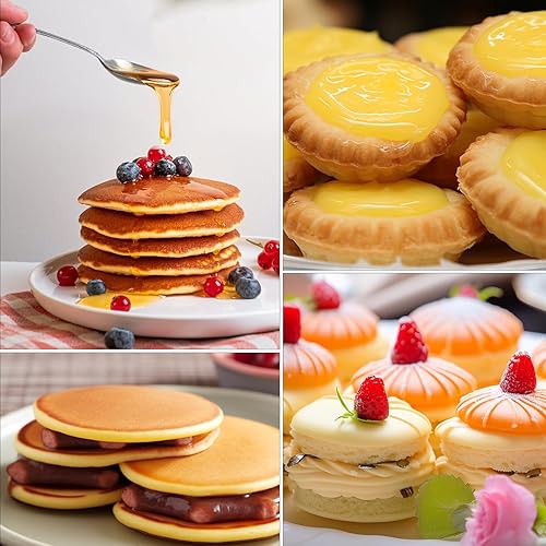 Miniatura 7 de Mini máquina para hacer panqueques de 110 V, 50 unidades, 1700 W eléctrica comercial antiadherente con dispensador de masa de panqueques, perfecto