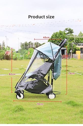 Miniatura 7 de Cubierta de lluvia para cochecito de bebé muy transparente para Babyzen YOYO, cubierta de viento para cochecito de bebé, accesorios para cochecito