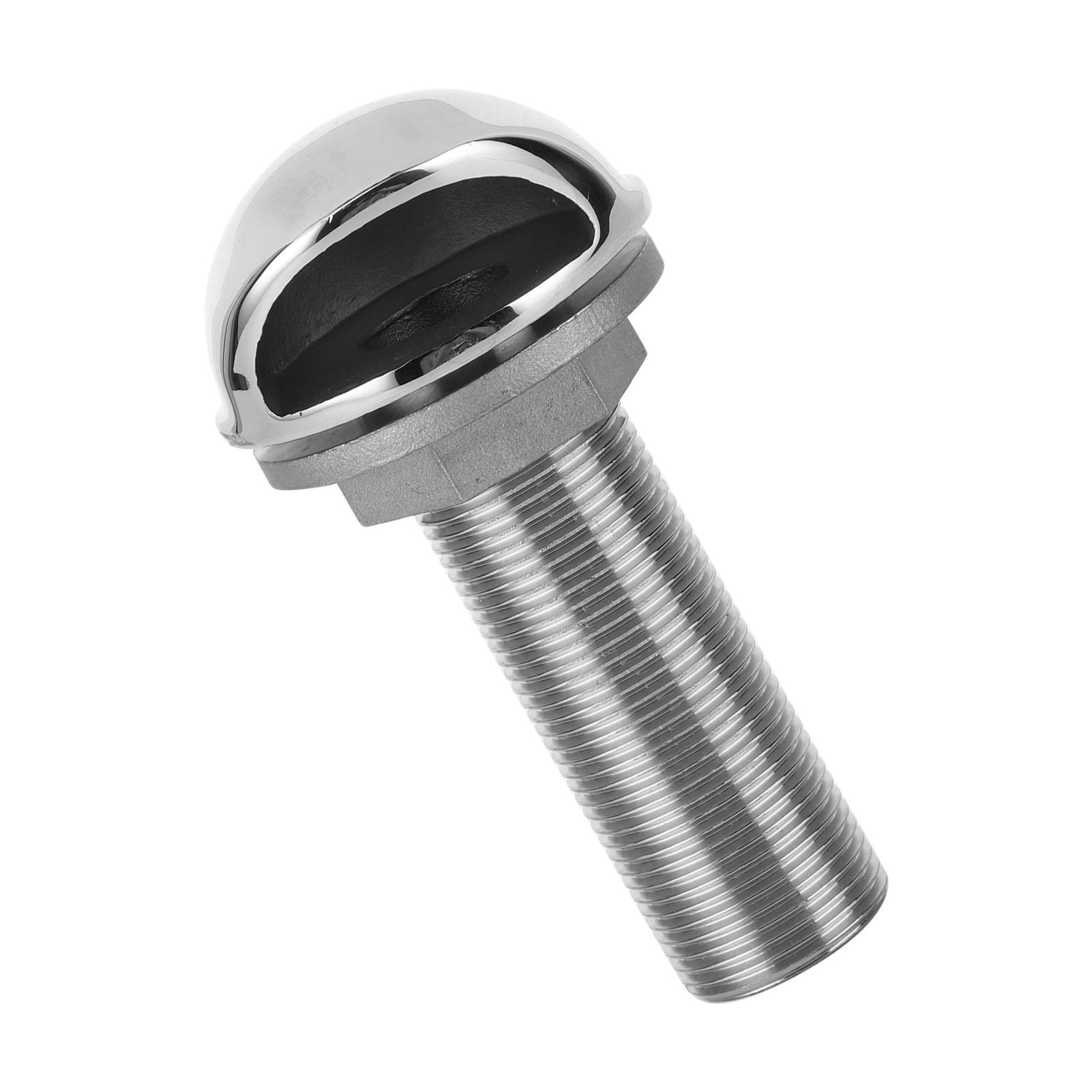 Hose Barb Fitting, Silver 1in Thru Hull Connector Dia Straight Marine Hose Barb Fitting for Boat/Yacht/Truck/Car/Apartment/RV