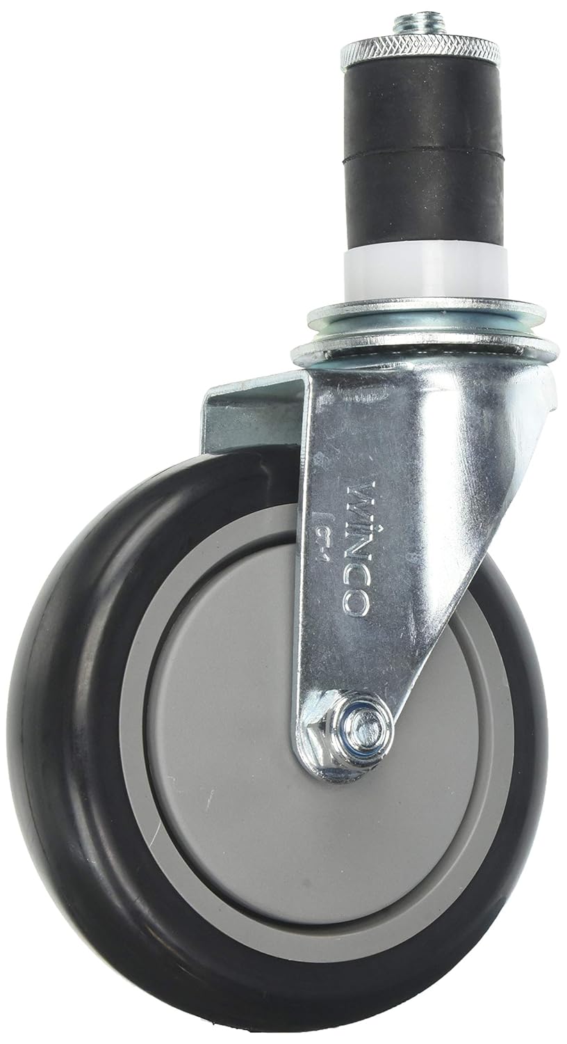 Winco Workable Stem Caster Set for 1-5/8-Inch or 1.5-Inch Tubing