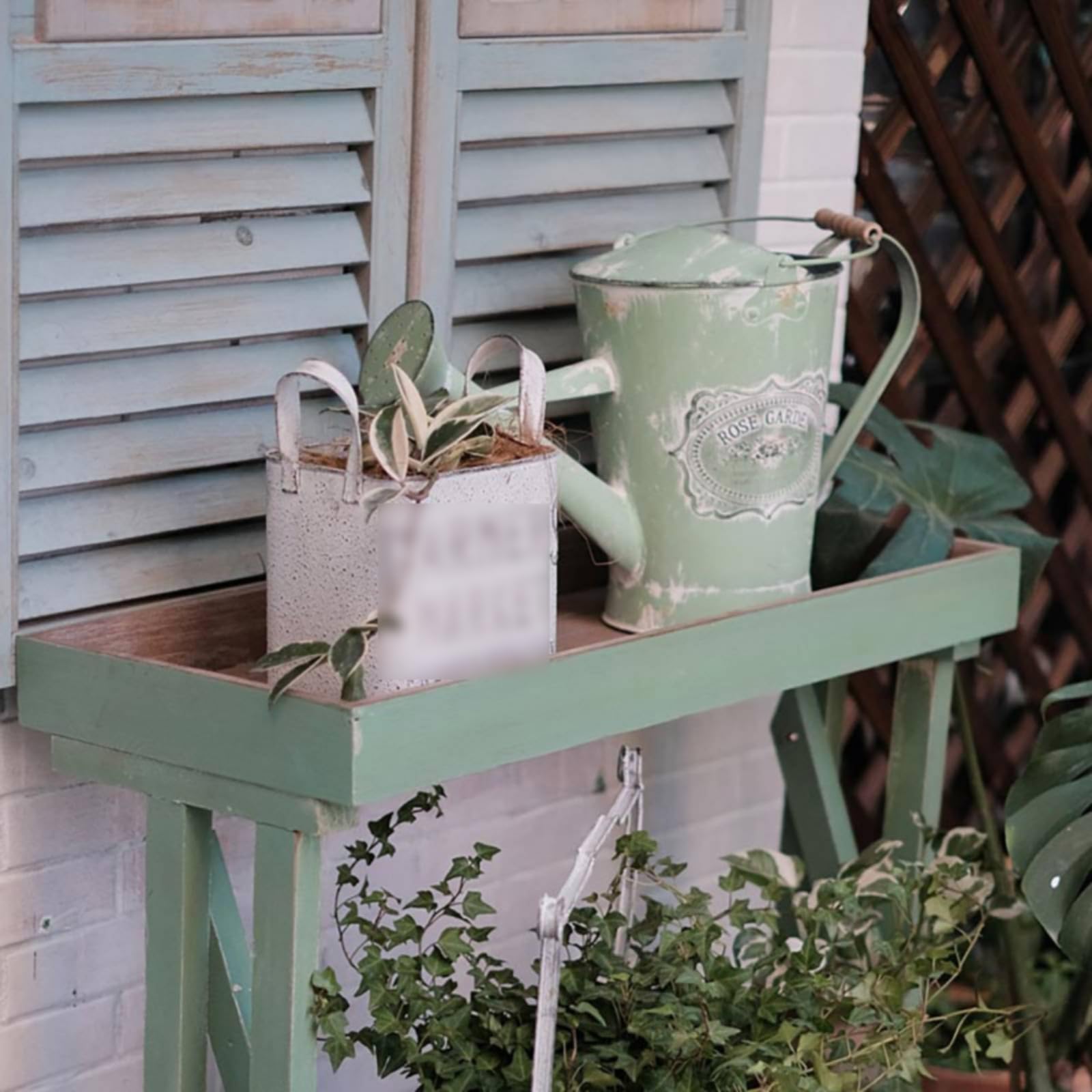 MagiDeal Annaffiatoio Metallo Innaffiatoio Giardino Brocca Irrigazione Recipiente Acqua Piante con Beccuccio Lungo E Manico Curvo Finitura Vintage Anticata Adatto per Balcone Terrazzo Aiuole Casa