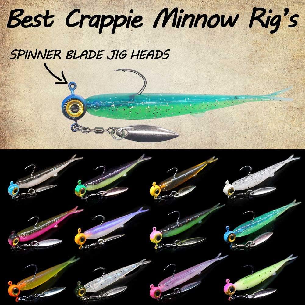 Crappie-Baits- Plastics-Jig-Heads-Kit-Shad-Minnow-Fishing-Lures-for Crappie-Panfish-Bluegill-40 &135 Piece Kit