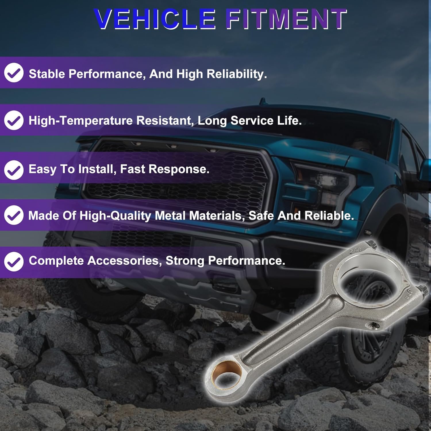 N55 S55 Connecting Rod 6Pcs Fits for BMW E88 F30 F32 F10 F12 F01 F02 F82 F83 F15 E70 F16 E71 135i 335i 435i 535i 640i 740i X1 X3 X5 X6 3.0L V6 Turbo N55 S55 Engine OE 11247624615 N55B30A