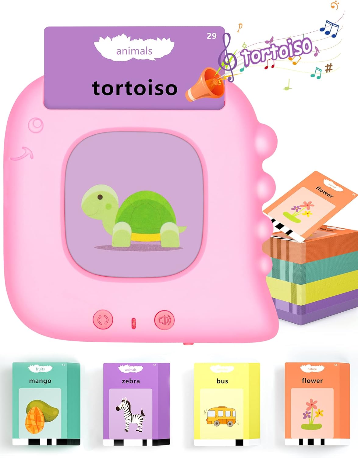 Talking Flash Cards Educational Learning Toys for Toddler Kids Boy Girl, Speech