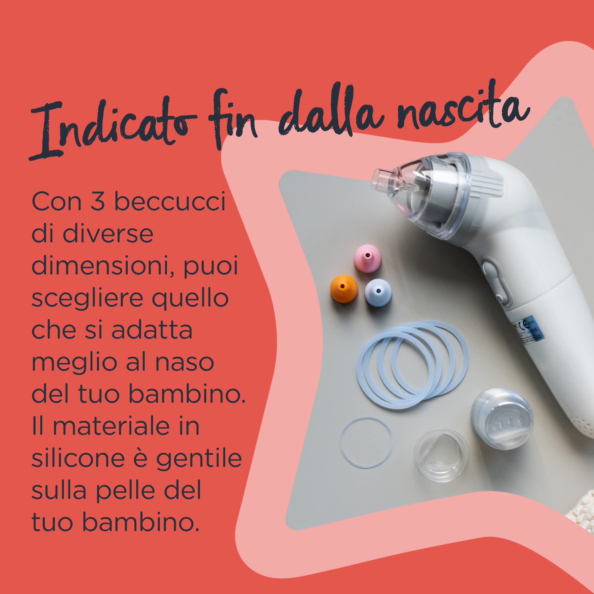 Tommee Tippee Aspiratore Nasale Elettrico per Neonati e Bambini Piccoli, Apparecchio per la Pulizia del Naso a Batteria per Alleviare la Congestione Nasale, 0 m+