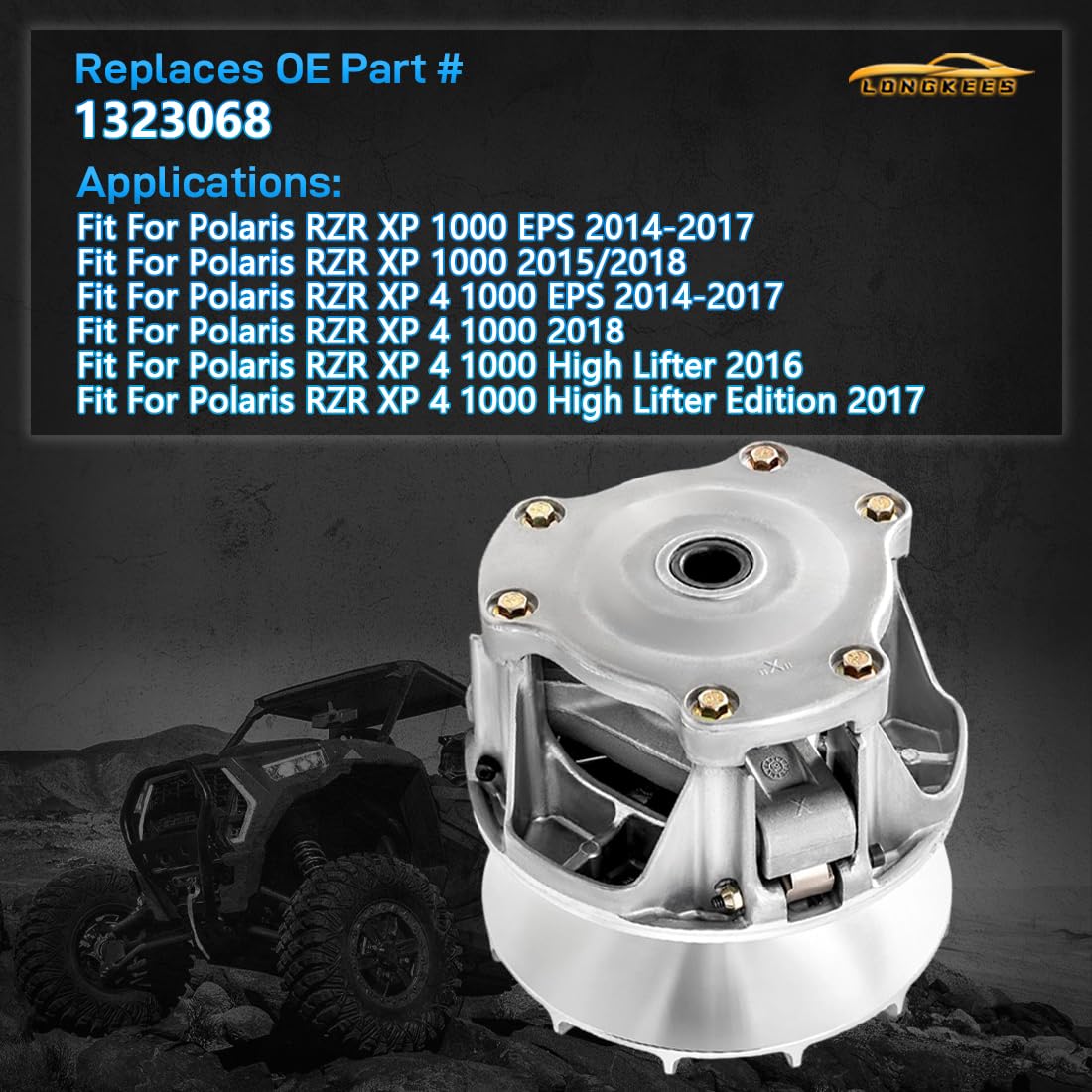Caltric Primary Drive Clutch Kit For Polaris RZR XP 4 1000 (2014