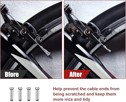 Miniatura 6 de 4 piezas cable de freno universal bicicleta cable de freno interior kit de carcasa de cable de freno de bicicleta de repuesto para bicicleta de