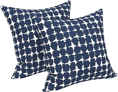 LVTXIII - Juego de fundas para cojines de sofá, patio o sillón de exteriores, cuadradas y decorativas, 2 unidades de 16" x 16", sin relleno,