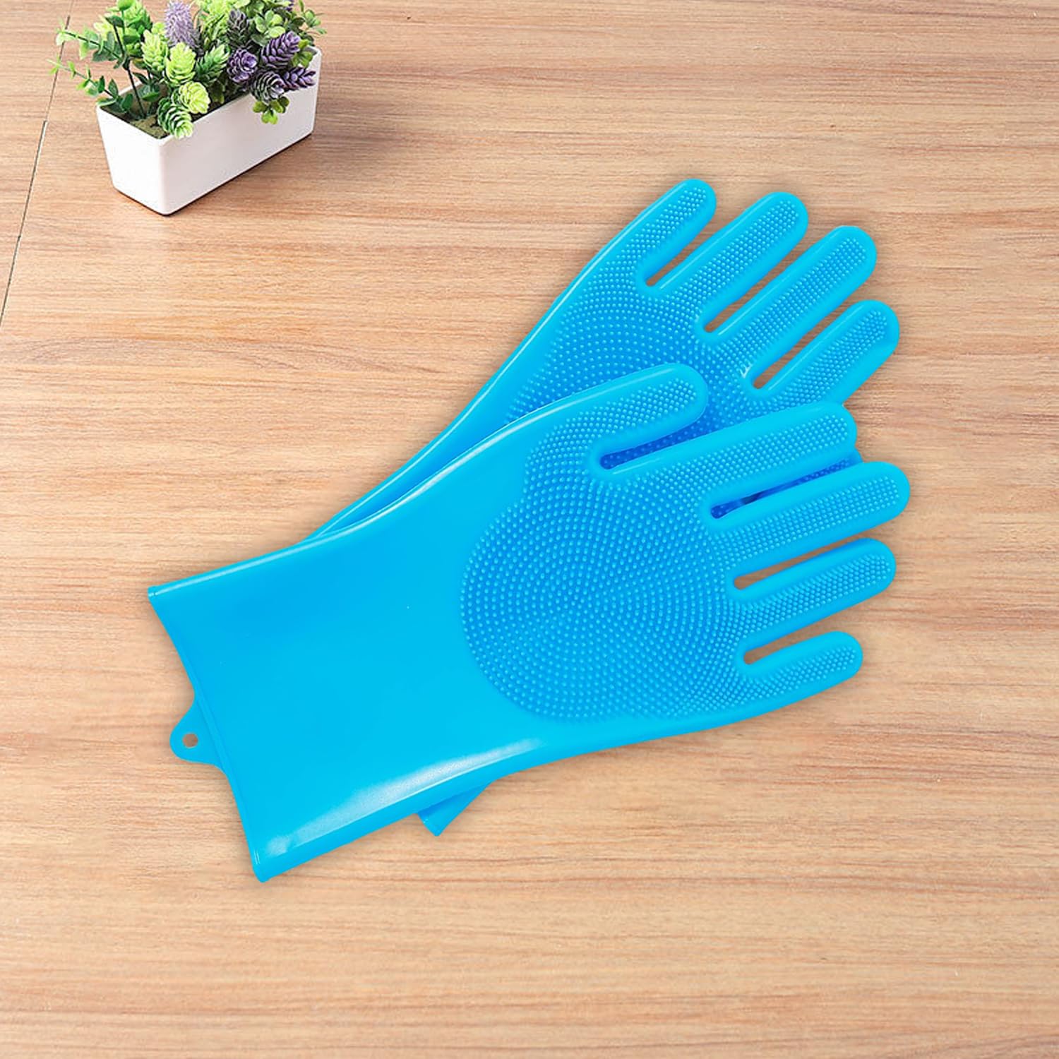 Kuber Industries Multi-Purpose Silicon Gloves | Reusable Gardening Gloves | Heat Resistant for Better Protection | Non-Slippery & Durable | Blue | Versatile and Protective Garden Gloves (B0CJ5CF3FC) Amazon Price History, Amazon Price Tracker