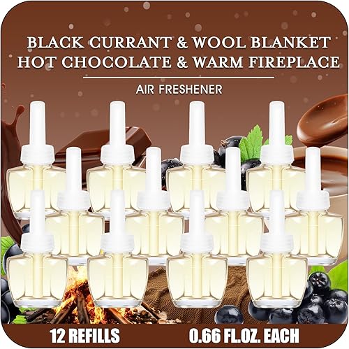 Vista 10 de Kit de iniciación de recambio de ambientador enchufable, 12 aromas de invierno y 1 calentador, recambios de enchufe de pared, pan de jengibre, Sidra
