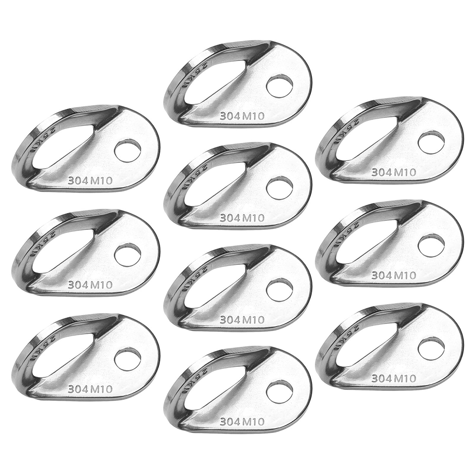 Laikoutd 10Pcs Stainless Steels Climbing Anchors Point Bolts Hanger Climbing Anchors Bolts Hammock Bolts Hanger Plate Easy to Use