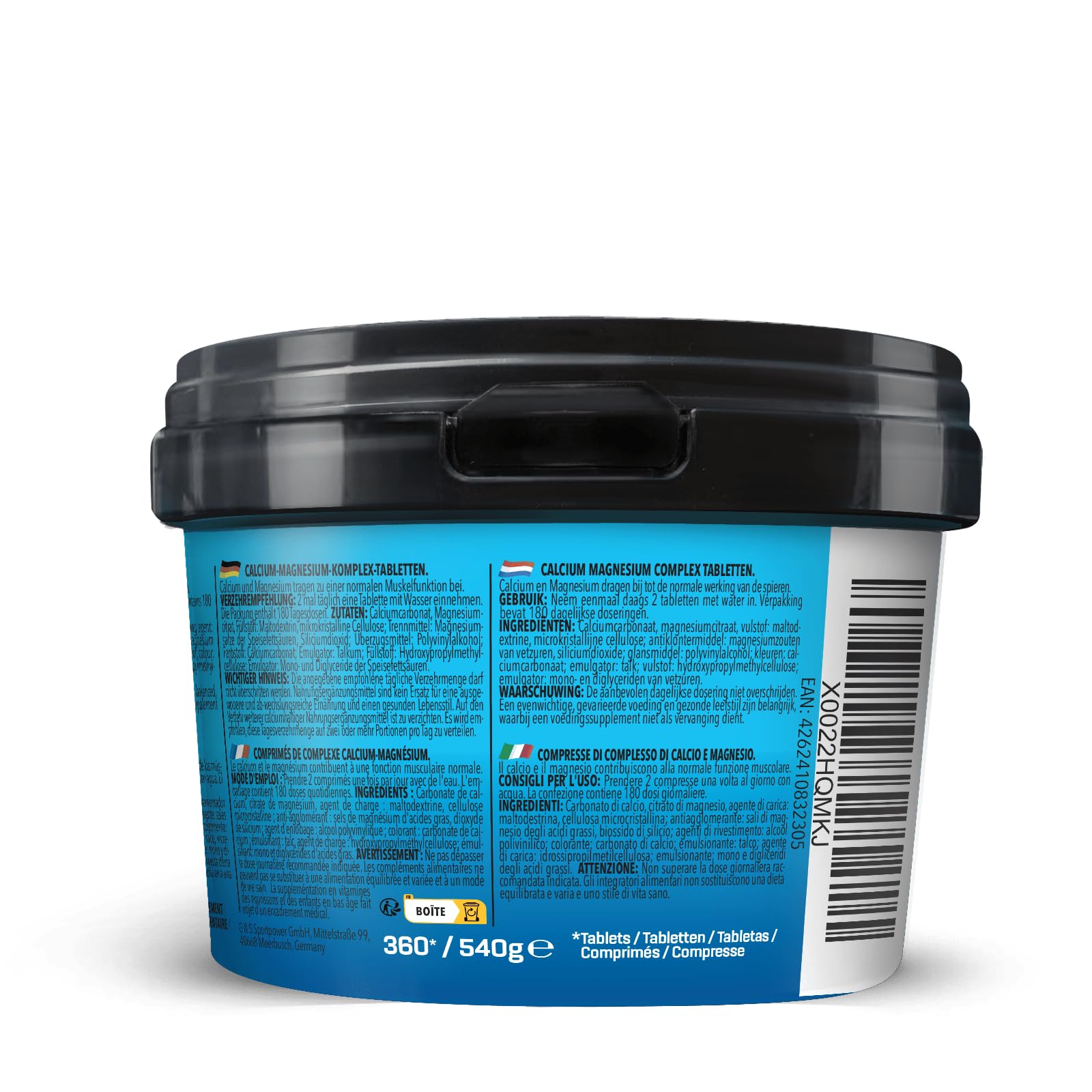 Bodylab24 BIG PACK Calcium & Magnesium Complex 300 Tabletten, zur Unterstützung der normalen Muskelfunktion in intensiven Trainingsphasen, für Athleten aller Sportarten geeignet