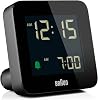 Braun Dijital çalar saat erteleme fonksiyonu, negatif LCD ekran, hızlı ayar fonksiyonu, siyah Crescence alarmı, BC09B modeli.