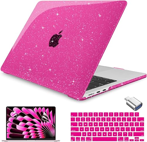 Miniatura 12 de Teryeefi Compatible con M4 M3 M2 MacBook Air de 15 pulgadas 2024 2023 Funda Modelo A3241 A3114 A2941 con Pantalla Liquid Retina, Cubierta Protectora
