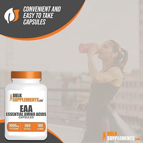 Miniatura 5 de BULKSUPPLEMENTS.COM Cápsulas de aminoácidos esenciales  Cápsulas de AAA, suplemento de aminoácidos esenciales, aminoácidos EAAs  Suplementos AAA, 2