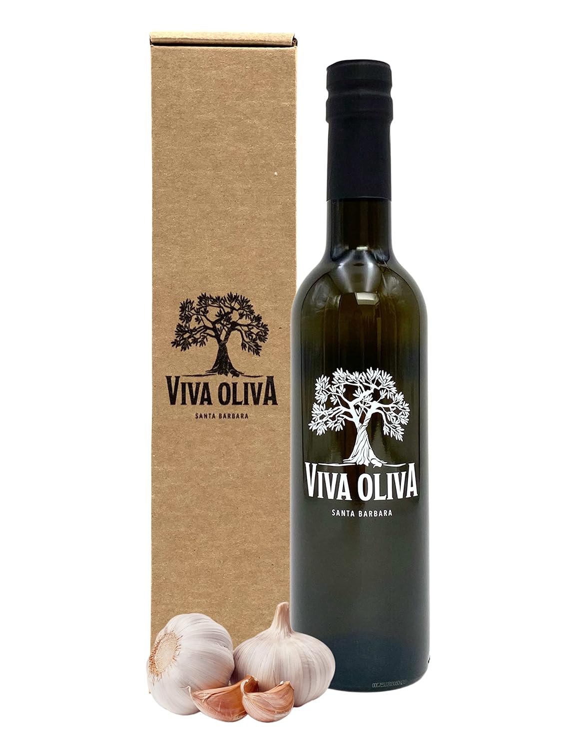 Viva Oliva Garlic Infused Olive Oil - 375ml (12.7oz) - Premium Quality - 100% Natural - Made with Ultra Premium Extra Virgin Olive Oil