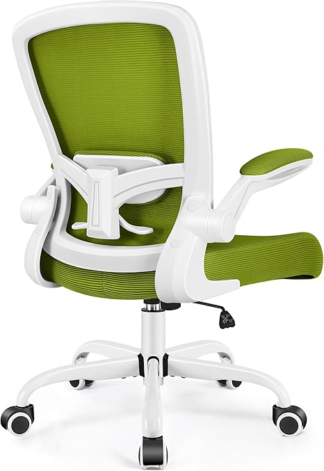 FelixKing Office Chair, Ergonomic Desk Chair Breathable Mesh Chairs Adjustable High Back Lumbar Support Flip-up Armrests, Executive Rolling Swivel Comfy Computer Chairs Home Office Avocado Green