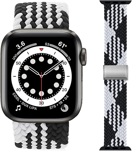 Miniatura 1 de ecband Correa elástica de nailon trenzada Solo Loop compatible con Apple Watch Band UltraSE87654321 para hombres y mujeres, correa deportiva suave