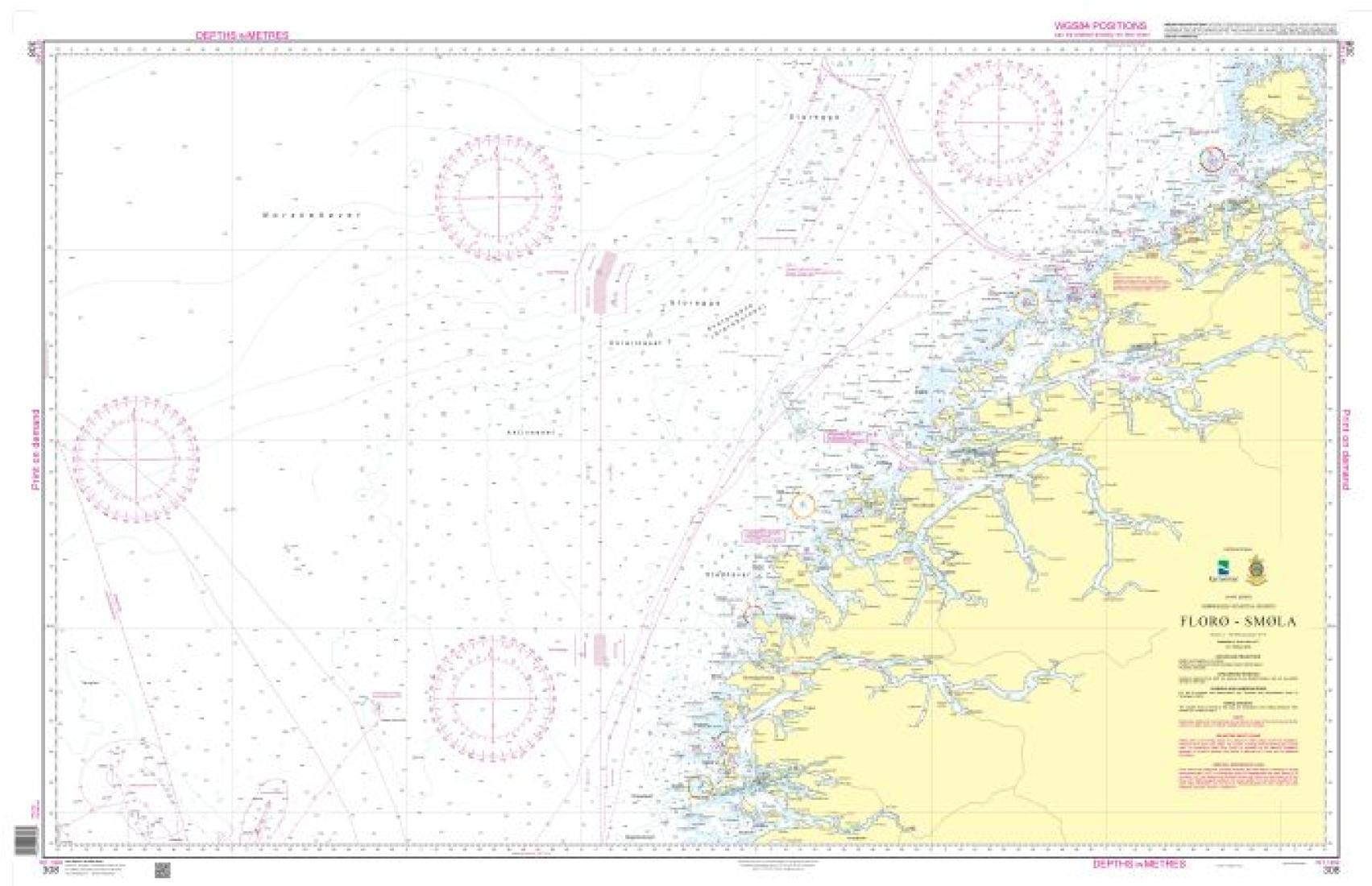Kartverket Chart 308: Florø-Smøla, 45 x 30 inches, Premiere Bond Paper-image-36