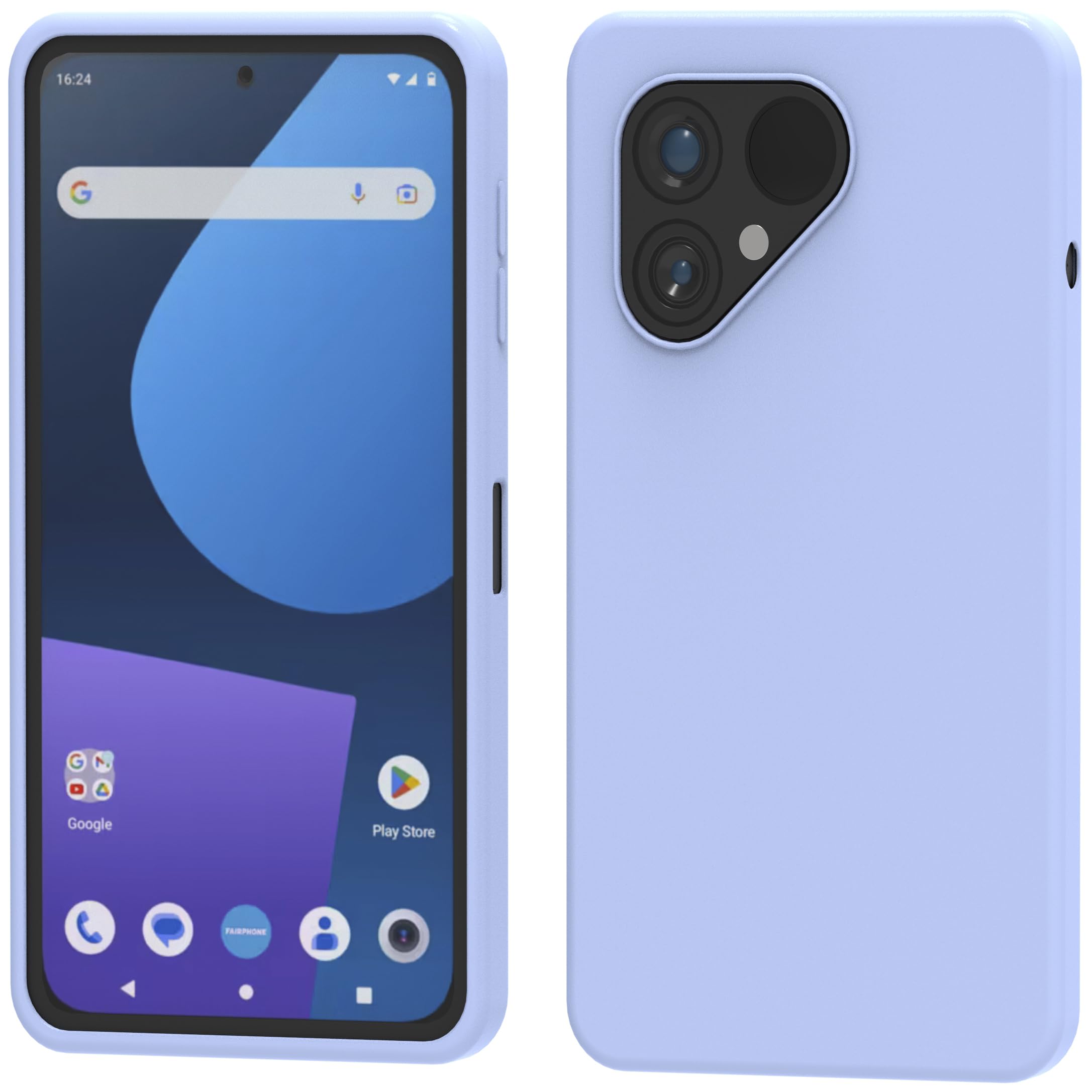 foto-kontor Protective case compatible with Fairphone 5 rubber TPU mobile phone cover blue