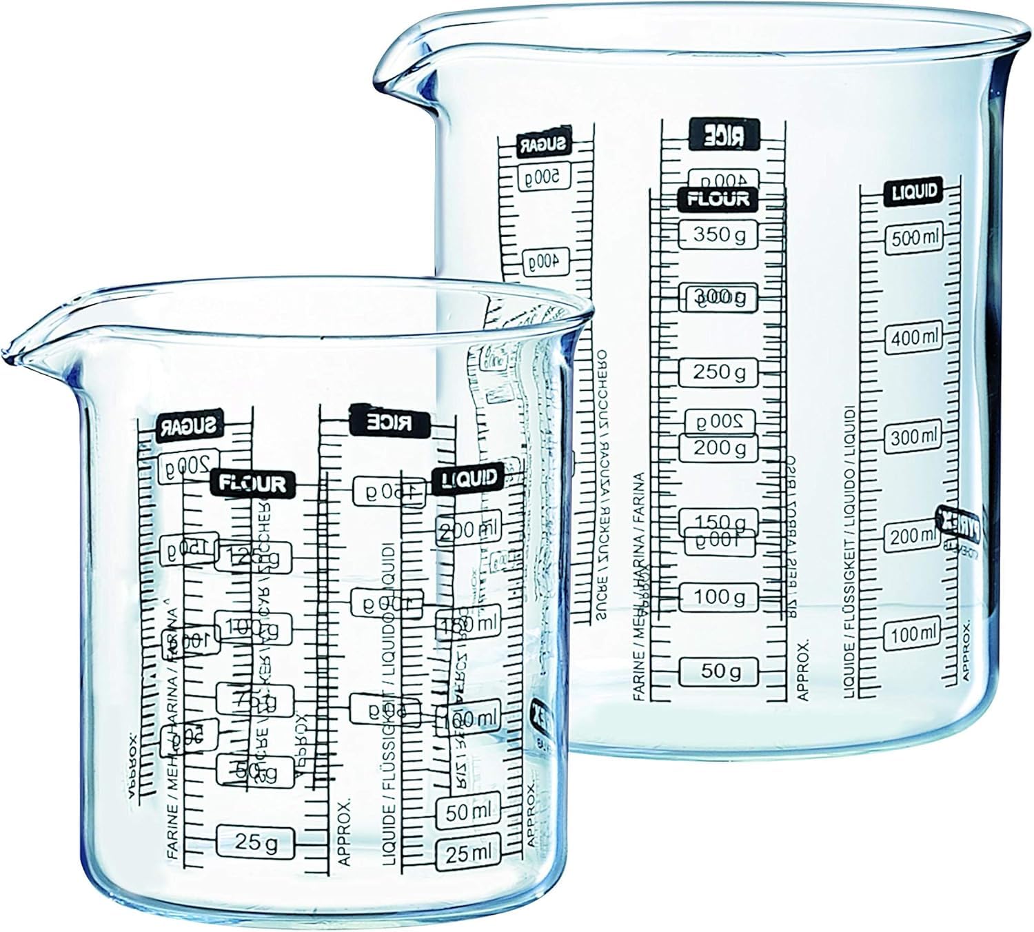 Pyrex Transparent 2-Piece Glass Beaker Set