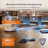 roborock Qrevo Edge 2 Set Robot Aspirateur Laveur, 25 000 Pa, Lavage des Serpillières à l'eau Chaude à 80°C, Évite 280+ Obstacles, Système Anti-enchevêtrement, 7,98cm Mince,Technologie FlexiArm, Blanc - 8