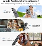 TORRAS 360° Ostand O3 Fitness für iPhone 15 Pro Hülle für MagSafe [Flexibler Ständer & Nr.1 Magnetkraft & Zertifiziert Militärischer Schutz] Hülle iPhone 15 Pro Case Schwarz - 4