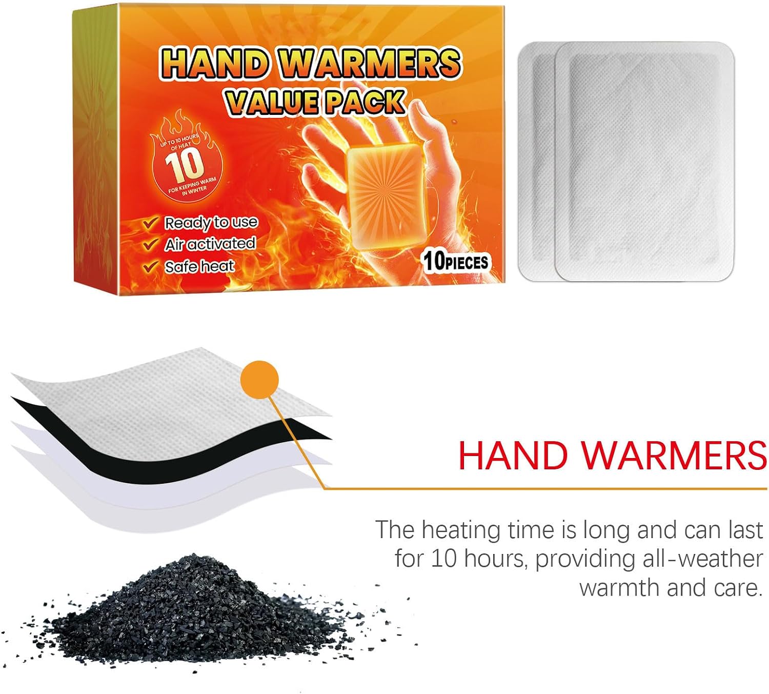 10pcs Insole Foot Heat Warmers Multifunctional Hand Toe Adhesive Heat Pack Warming Stickers Patches Warm Pad