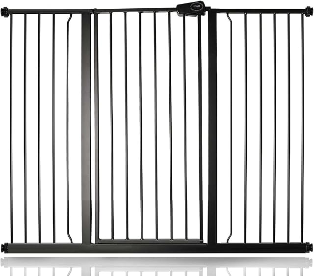 Safetots Extra Tall Metal Safety Gate Pressure Fit (120.3cm - 127.9cm, Matt Black)