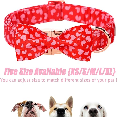 Miniatura 125 de Collar de perro con bandera estadounidense con pajarita, collar patriótico para perros pequeños, medianos y grandes, talla XS