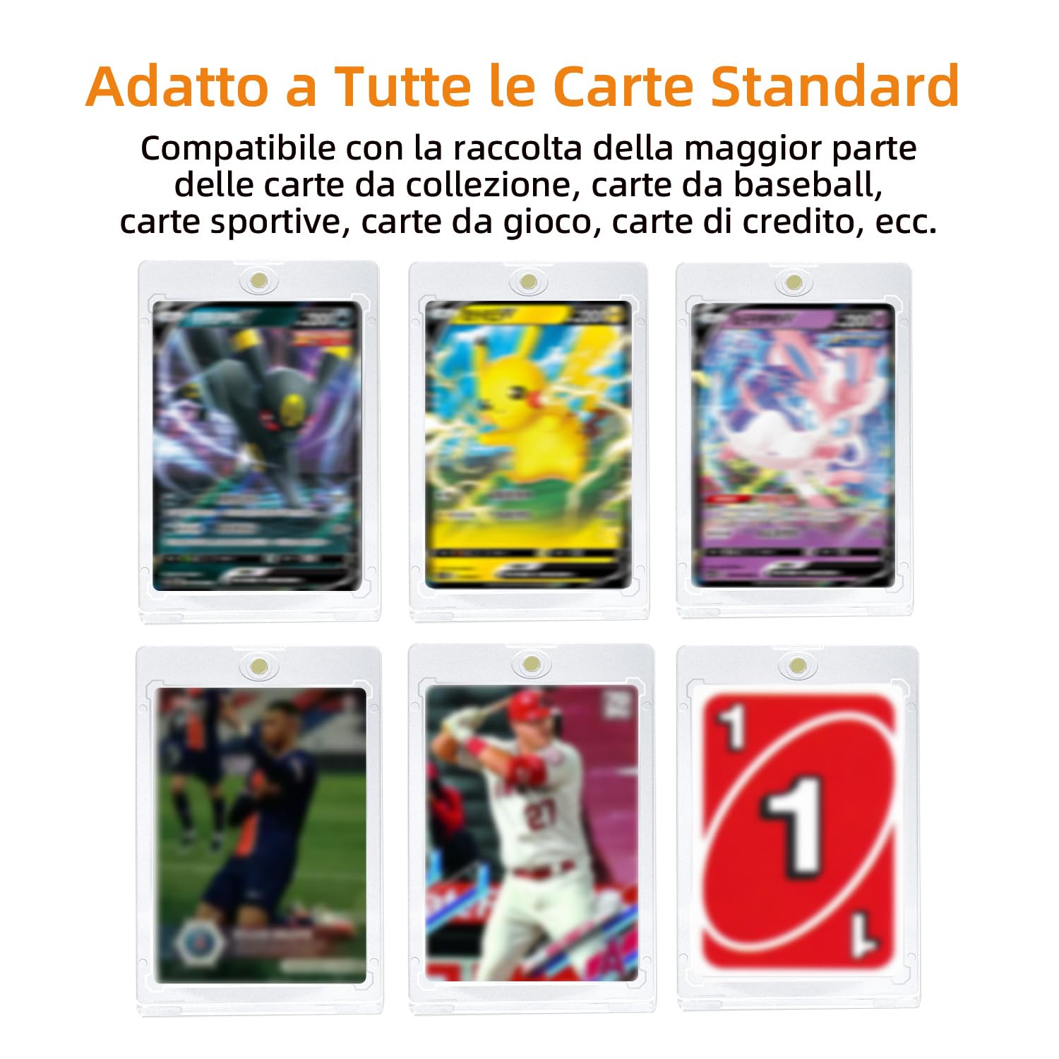 10PCS Magnetic Trading Card Holder 35PT Bustine Protettive UV Protezione Custodie Porta Carta Trasparente Magnetiche Carta Cornici Carte Collezionabili per Yugioh,Magic, MTG, Sport