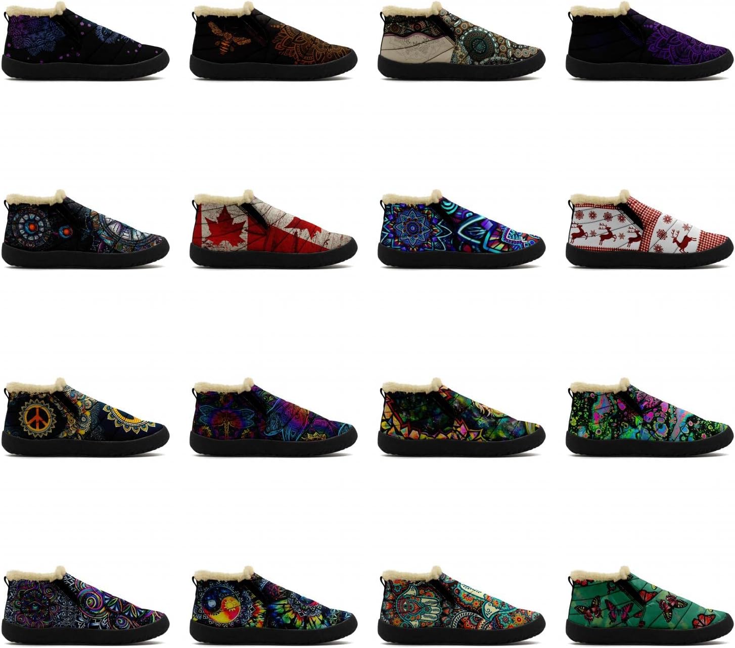 Custom Winter Boots for Women/Men, Slip ON Snow Boots Custom Print Fur Lined Boots Warm Winter House Shoes Personalized Gift