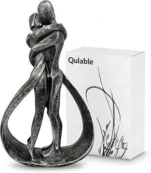 Couple Modern Sculptures Home Decor Romantic Gift for Weddings Valentines Day and Anniversaries Decoration Figurine for Girlfriend, Bridal Shower, Engagement Classic Retro Color