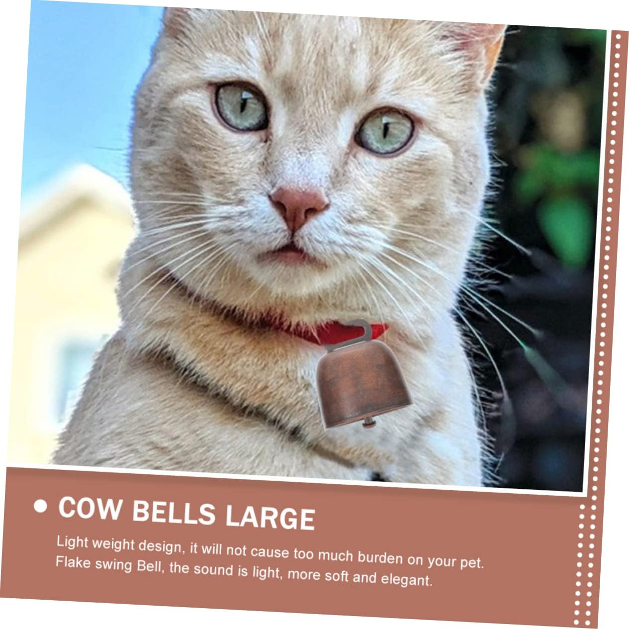 2sets 6pcs Copper Cattle Bells Ornaments Wear Resistant Cow Bells for Pets DIY Crafting Accessories Antique Finish 6pcs*2
