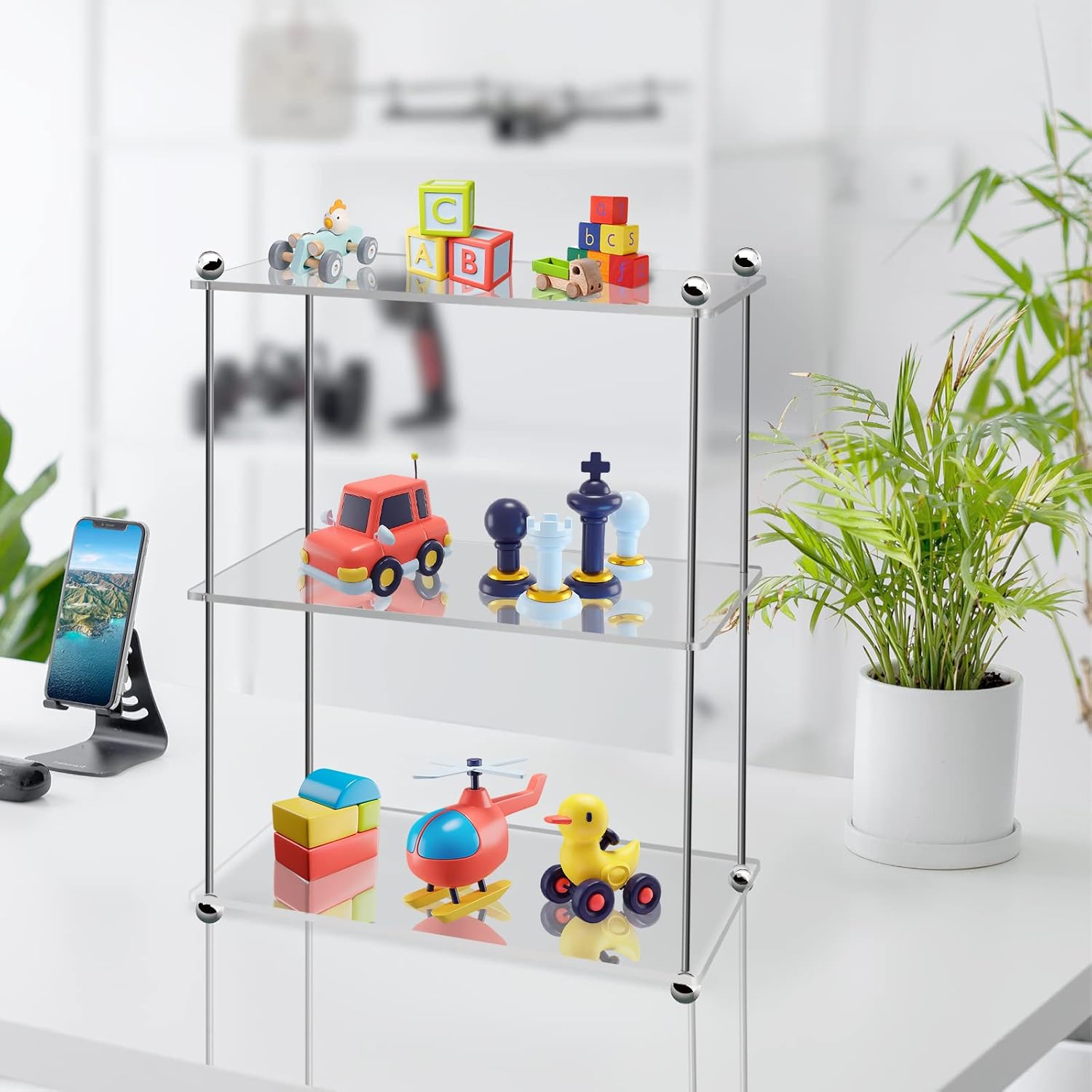 Buy Acrylic Riser Display Shelf for Figures, Collectibles, Toys and