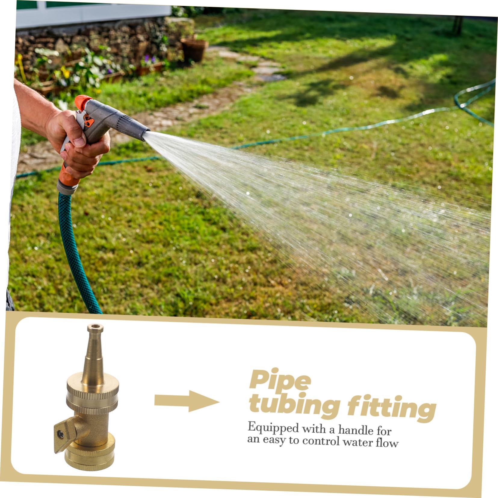 BESPORTBLE 5 Sätze Garten Messingdüse Garten Wasserleitung Bewässerungsdüse Kleiner Sprühschlauch Sprühdüse Mit Schalter Sprüher Duschventil Absperrventil Verbindet Düsen Golden