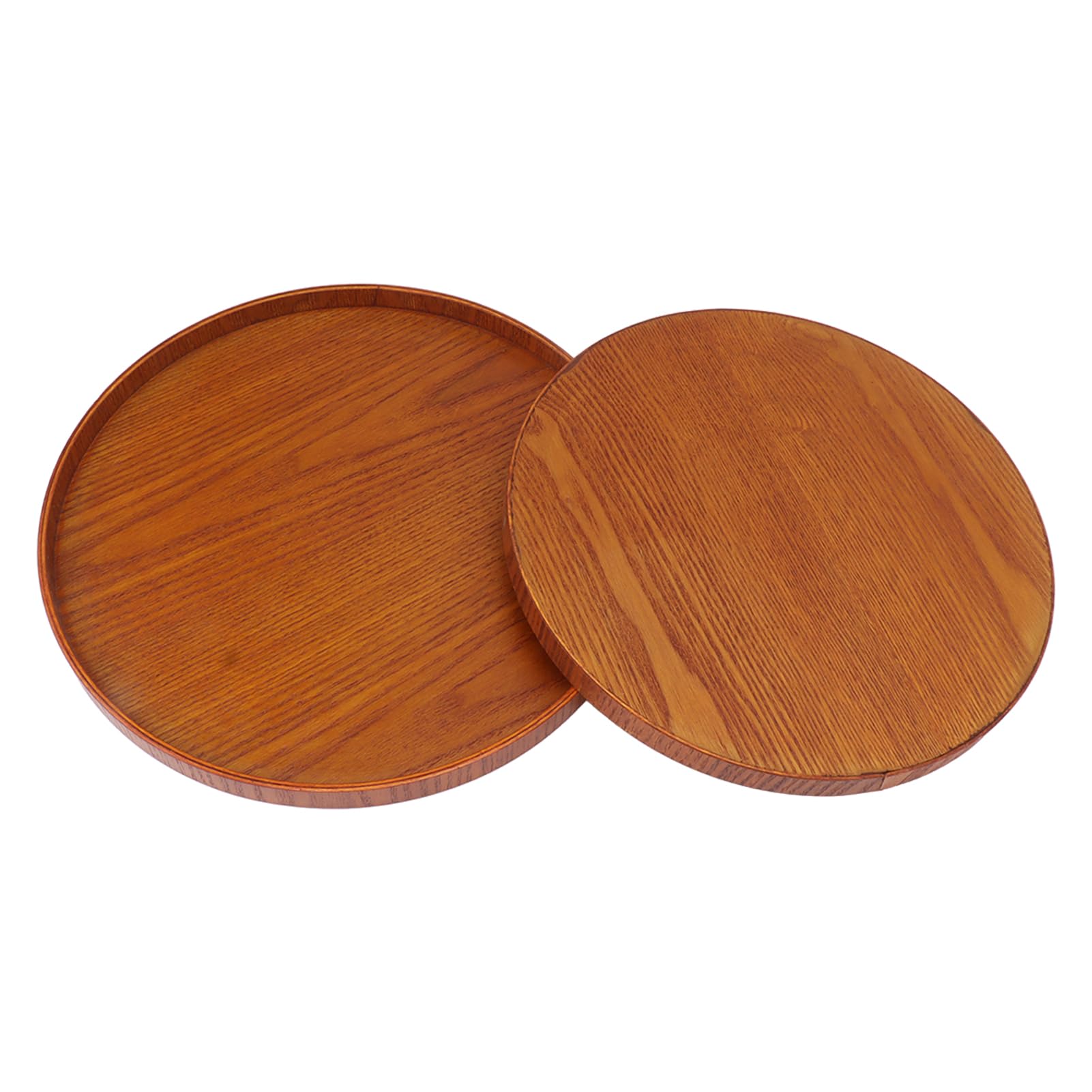 Bandeja de Madera, Plato para Servir de Madera, Plato de Frutas con Bordes elevados para un Mejor Agarre, Bandeja de Madera de diseño Retro para el hogar, restaurantes y cafeterías.