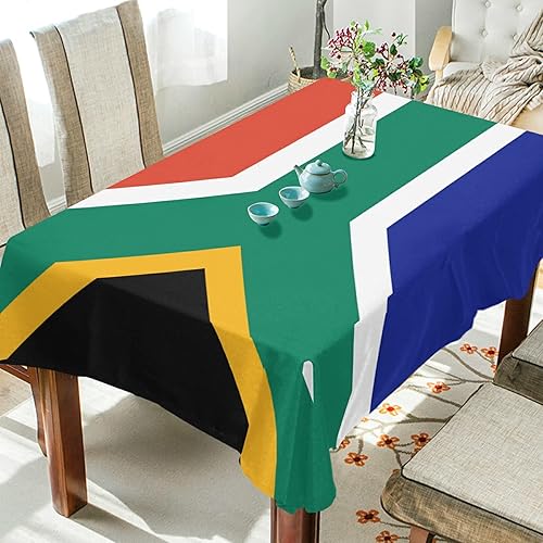 Miniatura 3 de Decoración de mesa para fiesta, bandera sudafricana, mantel rectangular de poliéster, 60 x 90 pulgadas para decoración de mesa de comedor